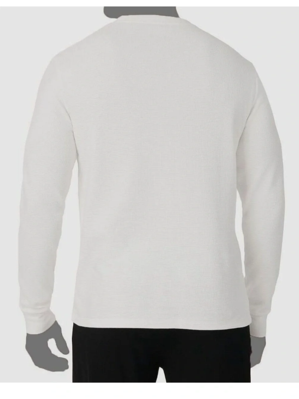 NEW Men's Lacoste Long Sleeve Waffle Knit Pajama Top T-Shirt Sz XXL 100% Cotton